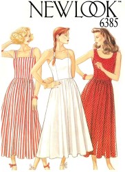 6385 NL LONGER SLEEVELESS / STRAPPY SUN DRESS PATTERN 8-18